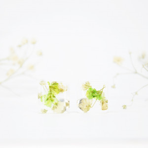 Kolczyki Sztyfty - zieleń