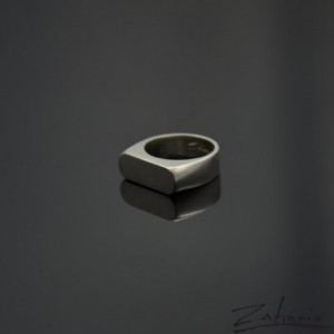 Pierścień Geometric Srebro Zahario