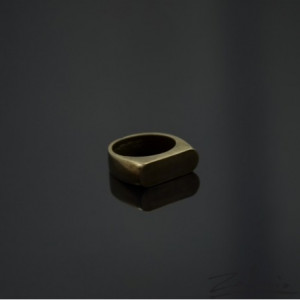 Pierścień Geometric Brąz Zahario