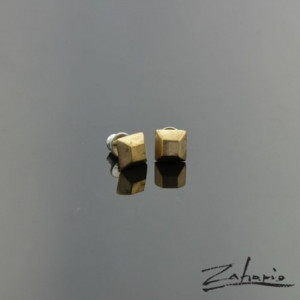 Kolczyki Ćwieki Kwadratowe Brąz Zahario