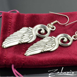 Kolczyki Skrzydła Srebro Zahario