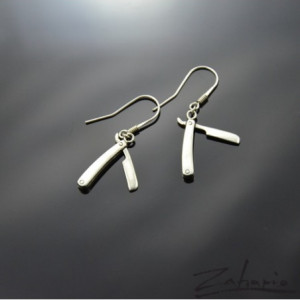 Kolczyki Brzytwa Srebro Zahario