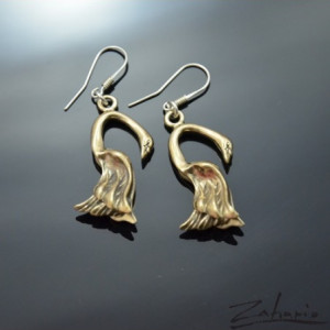 Kolczyki Łabędzie Brąz Zahario