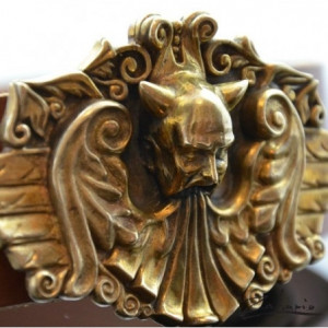 Pasek Klamra Diabelska Dusza Brąz Zahario