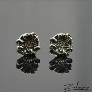 Spinki Cthulhu Symbol Starszych Bogów Srebro Zahario