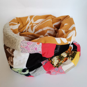 Komin patchworkowy  kolorowy folkowy