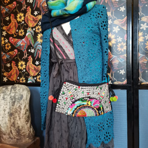 torba haftowana hmong kwiaty etno boho