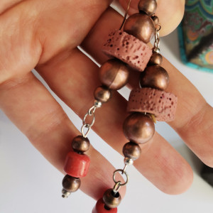 Kolczyki lekkie z lawa