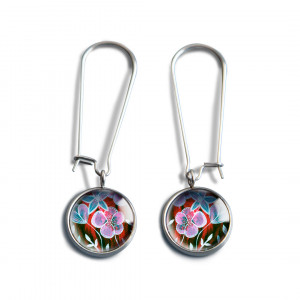 Red flowers kolczyki