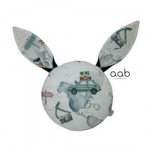 Płaska poduszka dla niemowlaka z uszkami Fiat 126p (424276)