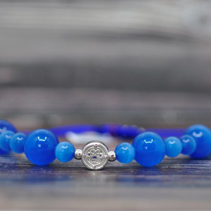 Łapa / łapka - bransoletka z  kamyczkami