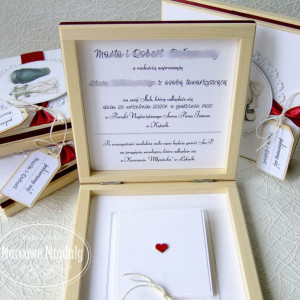 Prośba o świadkowanie w drewnianym pudełku - wzór Buty Ślubne