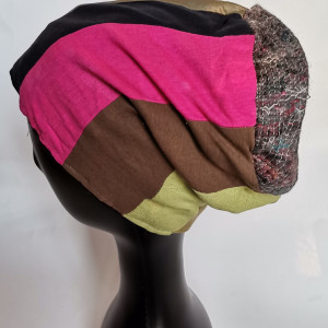 Czapka patchworkowa wiosenna