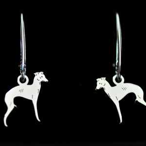 Charcik włoski / Chart- kolczyki na biglach, srebro 925