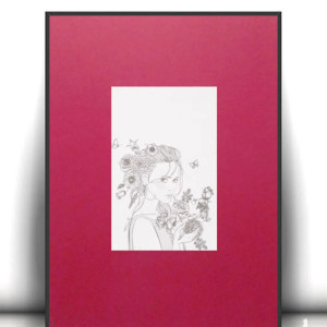 mały obrazek z dziewczyną, mały plakat z kobietą, boho posters A4, plakaty do małych ramek, kobieta plakat, małe plakaty na ścianę, dziewczyna plakat, minimalizm plakaty 21x30