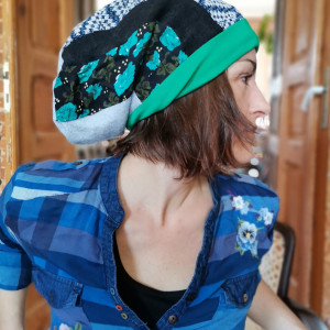 Czapka patchworkowa wiosenna