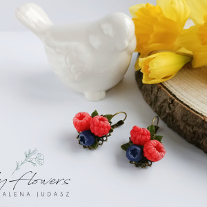 Kolczyki z malinami