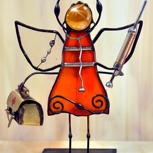 Aniołek witrażowy 3D  ratownik medyczny