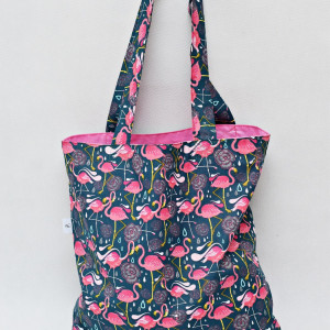 Torba na zakupy Shopperka eko torba, siatka na zakupy, torba zakupowa szoperka flamingi