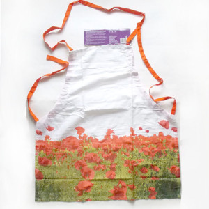 nowy fartuszek w maki, fartuszek z makami, nowy fartuszek kuchenny, fartuszek w kwiatki, fartuszek z klapką, bawełniany fartuszek, fartuszek z bawełny