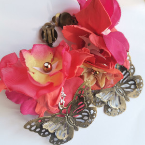 Klipsy zwariowane kwiaty