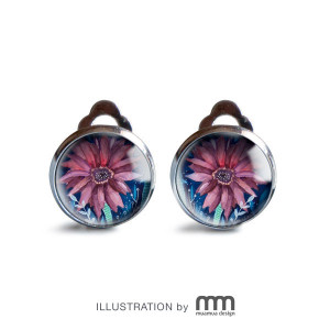 Violet flowers klipsy