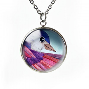 Violet bird naszyjnik