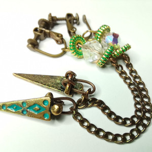 Klipsy łańcuszek długie lekkie