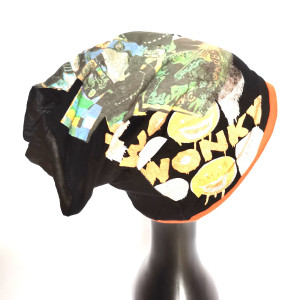 Czapka smerfetka zero waste damska na podszewce