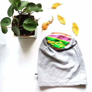 Czapka szara dzianinowa bez podszewki