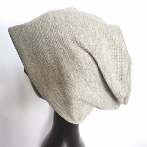 Czapka szara dzianina na podszewce unisex