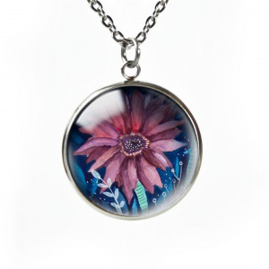 Violet flower naszyjnik