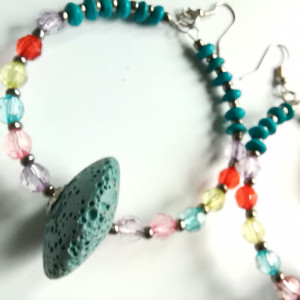 Kolczyki kola koraliki